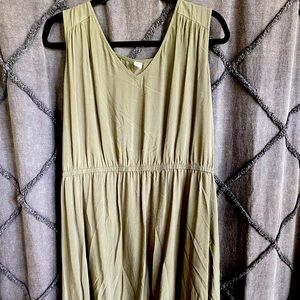 Old Navy Olive Sleeveless Dress.